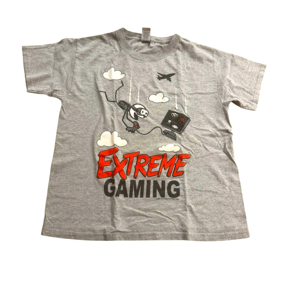 Extreme Gamer Light Gray T-Shirt Size M Medium Video Games